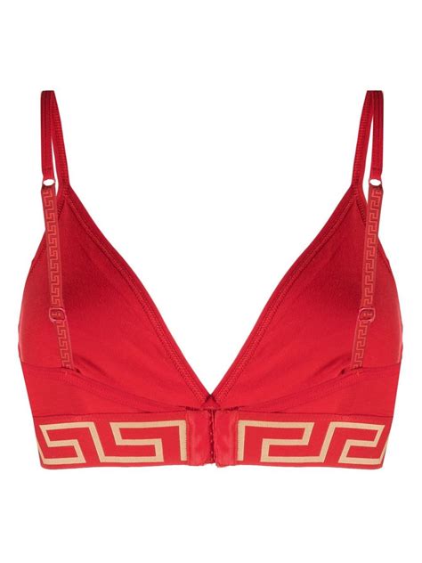 versace logo bralette|red versace bra.